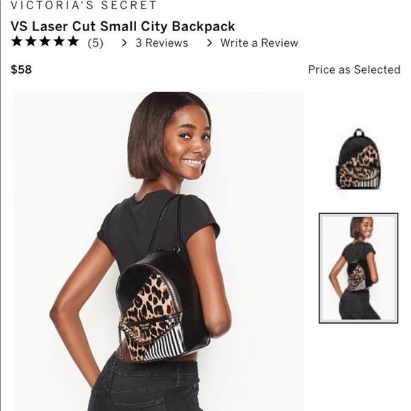 vs laser cut small city backpack leopard - Picture 3 of 6